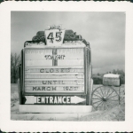 Original entrance marquee, 1952-53.